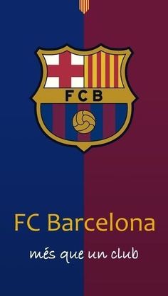 the logo for barcelona is shown in red, blue and yellow