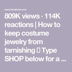 809K views · 114K reactions | How to keep costume jewelry from tarnishing 🤩 Type SHOP below for a list of these items on my LTK https://liketk.it/4Jxep

#hack #tipsandtricks #cleangirl #cleangirlaesthetic #beautyhacks | Micah Enriquez | Keyartist · Bundle of Joy Bundle Of Joy, Costume Jewelry, Beauty Hacks, Bundles