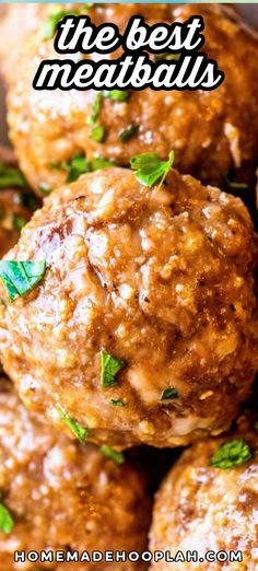 the best meatballs flavored with fresh herbs