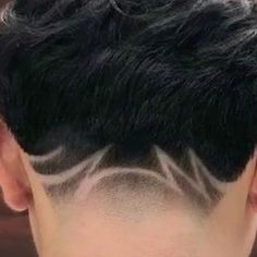 Men Haircut Designs Lines, Hair Styles For Undercuts, Burst Fade Design Ideas, M Design Haircut, Back Hair Designs Men, Taper Fade Back Design, Fader Tape Haircut, Hair Cuts Designs For Men, Taper Design Back