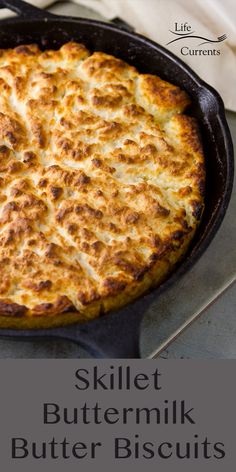 skillet buttermik butter biscuits in a cast iron skillet