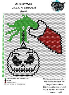 a cross stitch christmas card with a jack - o'- lantern