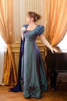 1810s Dress, 1820s Dress, 1800s Dresses, 1800s Fashion, Period Dress