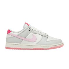 Buy Wmns Dunk Low '520 Pack - Pink Foam' - FN3451 161 - White | GOAT 520 Pack Pink Dunks, Cute Dunks, Low Nike Dunks, Goat Shoes, Pink Dunks, White Goat, Pretty Sneakers, Shoes For School