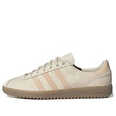 Adidas Originals Bermuda 'Wonder White' GY7388 - KICKS CREW Adidas Logo Leather Sneakers For Outdoor, Adidas Leather Sneakers For Outdoor, Sporty Beige Adidas Sneakers, Casual Beige Adidas Sneakers, Casual Adidas Sneakers For Outdoor, Adidas Bermuda, Outfit Inso, Sneakers Collection, Cute Sneakers