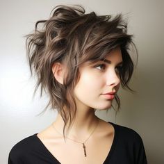 Modern Short Shag, Rocker Hair, Short Shaggy Haircuts, Short Shag Haircuts, Shaggy Haircuts, Shag Haircuts, Short Shag, Messy Short Hair, Edgy Short Hair