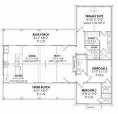 the floor plan for a two story house