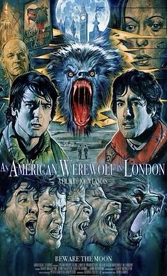 an american werewolf in london poster for the movie's first film, beware the moon