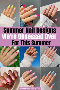 Summer nail designs Lime Green Nails, Beach Nail Art, Summer Nail Designs, Nail Color Trends, Floral Nail Designs, Trendy Nail Art Designs, Summery Nails