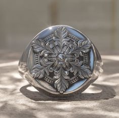 Discover the timeless elegance of our Sterling Silver Signet Ring, featuring intricate Celtic ornaments that exude a vintage charm.  Handmade with meticulous care in my workshop, each ring is crafted from high-quality Sterling silver, offering both durability and a luxurious sheen.  Perfect as a chunky ring for a bold statement, or a refined accessory for everyday wear, this piece promises to be as unique as you are. Creating each Sterling Silver Signet Ring is a labor of love that takes 3-5 day Celtic Ornaments, Chunky Silver Rings, Unique Handcrafted Jewelry, Chunky Ring, Silver Signet Ring, Chunky Rings, Celtic Designs, Stylish Gifts, Signet Ring