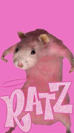 an animal with the word ratz on it's back