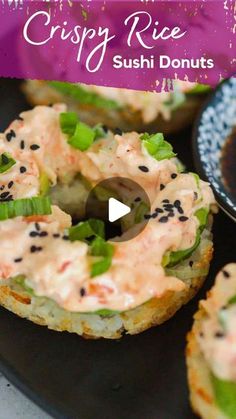 an image of sushi donuts on a plate