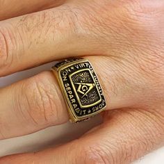 "❥ All of our cargoes are sent by express shipment. Cargoes can be delivered to Europe within 1-2 days after product preparation, to USA and Canada within 2-4 days, to Australia, Asian- Othe American countries and other regions within 3-5 days. Silver Square and Compass Ring, Sterling Silver Customized Masonic Ring, Personalized Masonic Ring, Silver Masonic Ring, Masonry Ring The Square and Compass Ring are the identifying accessory for a Freemason. Symbols that depict freemasons, master mason a Unique Rectangular Engraved Rings, Symbolic Handmade Stainless Steel Rings, Handmade Symbolic Stainless Steel Rings, Unique Engraved Stainless Steel Rings, Engraved Stainless Steel Rings, Compass Ring, Old English Names, Masonic Ring, Black Rhodium