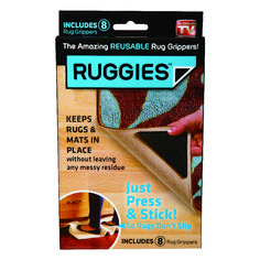 the rugies keep rugs and mats in place with easy - to - stick