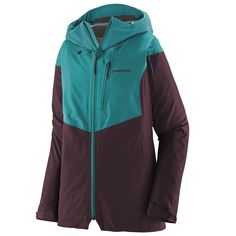 evo.com | Patagonia Shell Jackets > Stay ahead of the storm and embrace backcountry adventures with the Patagonia Snowdrifter Jacket - a sleek and durable masterpiece. This jacket boasts 3-layer H2No® Performance Standard protection, ensuring you stay dry while pushing your limits in the powder. Plus, its stretchy 100% recycled polyester fabric means you can move freely and comfortably, making it the ultimate choice for those who live and breathe the snow-covered slopes. Regular Fit Neither slim Patagonia Clothing, Patagonia Outfit, Downhill Skiing, Patagonia Women, Recycled Polyester Fabric, Patagonia Jacket, Medium Purple, Snowboard Jacket, Search And Rescue