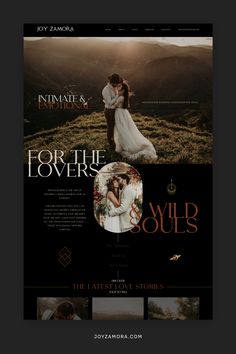 the website design for intimate & enticious, a wedding and event photography studio