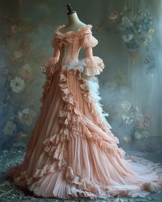 Fancy Gowns, Fashion Illustration Dresses, Aesthetic Inspiration, Costume Collection, Maid Dress, Art Dress, Modern Dress