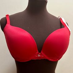 Nwt Victoria Secret Bra, Body By Victoria, Push-Up, Size 36d, Elegant Red Victoria's Secret Bra, Victoria Secret Bras, Victoria Secret, Women's Intimates, Push Up, Victoria's Secret, Bra, Red, Women Shopping