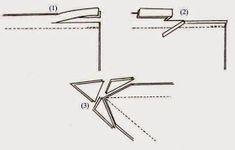 the diagram shows how to make an origami bird