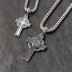 This mens Celtic cross pendant, named Celtic, is a powerful religious and Christian symbol of hope and the everlasting sacrifice Christ made on the cross. Wear our mens sterling silver cross necklace as a visible representation of your belief and to inspire others. MATERIALS, WEIGHTS & MEASUREMENTS: This mens silver cross pendant is solid sterling silver and rhodium plated for maximum protection and shine. The solid silver pendant for men is designed, sculpted, and handcrafted by artisan jeweler Silver Cross Pendant Necklace, Symbolic Cross Pendant Necklaces, Symbolic Sterling Silver Cross Pendant Jewelry, Silver Symbolic Cross Necklace, Sterling Silver Cross Pendant Symbolic Jewelry, Spiritual Sterling Silver Cross Pendant Jewelry, Mens Silver Cross Necklace, Symbolic Sterling Silver Cross Pendant, Silver Cross Pendant For Men