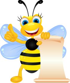 a cartoon bee holding a piece of paper and pointing at it with the words dis urdag shop you skone ut leker nawek