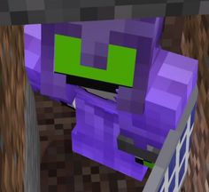 an image of a purple and green object in minecraft