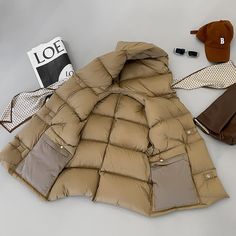 Autumn Winter Down Vest Hooded Waistcoat Khaki Down Sleeveless Jacket Warm Streetwear Pockets Oversize Puffer Coat Outwear [23y 9m 1d] Fall Sleeveless Outerwear With Detachable Hood, Khaki Winter Vest With Pockets, Winter Hooded Vest With Pockets, Hooded Vest With Pockets For Fall, Fall Vest With Detachable Hood, Sleeveless Vest With Detachable Hood For Fall, Fall Sleeveless Vest With Detachable Hood, Hooded Vest Outerwear For Cold Weather, Khaki Sleeveless Winter Vest