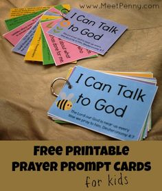 i can talk to god printable prayer cards for kids