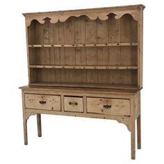 an old wooden dresser with two drawers