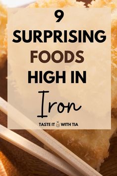 These nine foods are surprisingly high in iron, which is especially important for women due to losing blood during their period. Try out these iron rich foods! #iron #ironfoods #womenshealth Iron And Magnesium Rich Foods, Foods High In Iron For Period, Good High In Iron, Iron Rich Foods For Women, High Iron Smoothies, Health Blog Ideas, High Iron Foods, Iron Meals, Mat Inspiration