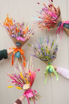 Colourful Dried Flowers Dried Flower Bouquets, Flower Bunches, Rainbow Wedding, Bright Wedding, Lifestyle Store, Dried Flower Bouquet, Flower Bouquets, Dried Flower Arrangements, Beautiful Bouquet