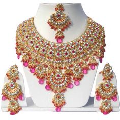 INDIAN ZIRCON NECKLACE| Latest Kundan Zircon Necklace Jewelry Set by finekraft on Etsy Bollywood Necklace, Tika Jewelry, Maang Tikka, Bollywood Wedding, Party Kleidung, Kundan Necklaces, Wedding Bridal Jewellery