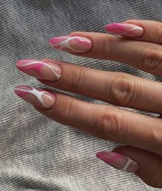 Lines On Nails, Work Nails, Classy Acrylic Nails, Oval Nails, Minimalist Nails, Fire Nails, Classy Nails, Funky Nails, Chic Nails