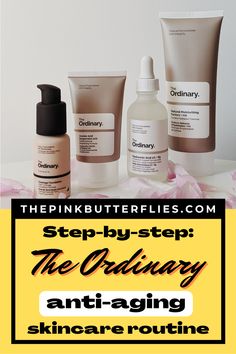 Discover a guide where you'll learn how to do an am (day) and pm (night) skincare regimen to reduce wrinkles and fade dark spots using the best products from the ordinary for anti-aging with the most effective ingredients, such as a retinol treatment. The Ordinary Anti Aging, Ordinary Skincare Routine, The Ordinary Skincare Routine, Night Skincare, Ordinary Skincare