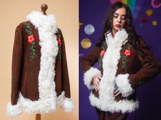 "Follow our Instagram for updates @fantasia_superstar FB: https://www.facebook.com/fantasiasuperstar We're open to reasonable offers ♡ Extremely Rare 1960's / 1970's Shearling Sheepskin Coat ⫸ This is an original vintage beauty ♡! Extremely rare find ! ⫸ Made in Poland and hand embroidered by local artisans ⫸ 100% sheepskin shearling & fully handmade �⫸ Very unique style! ⫸ AMAZING! hand stitched embroidered design ⫸ Condition: This is a VINTAGE Item, a true work of art. It's in amazing condition Afghan Coat, Penny Lane Coat, We're Open, Sheepskin Coat, Penny Lane, Local Artisans, Vintage Beauty, Embroidered Design, Woodstock