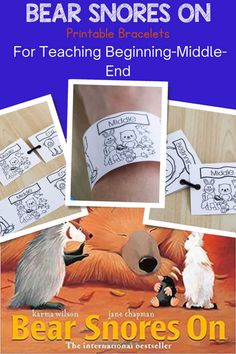 bear snores on printable bracelets for teaching beginning - middle - school