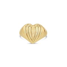 Cora Ring – GRACE LEE Gold Signet Ring, Heart Shaped Rings, Girls Jewelry, Hand Engraving, Signet Ring, A Heart, Earring Necklace, Heart Shapes, Gold Rings