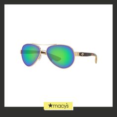 in stock Luxury Green Polarized Sunglasses, Luxury Green Sunglasses With Mirrored Lenses, Luxury Green Sunglasses With Uv Protection, Elegant Green Polarized Sunglasses, Green Mirrored Aviator Sunglasses For Outdoor, Elegant Gold Sunglasses For Outdoor, Blue Mirrors, Polarized Sunglasses, Pick Up