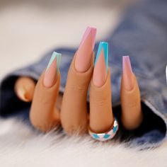 Rhinestone Decal, Long Fingernails, Fake Nails Long, Punk Nails, Manicure Diy, Fake Nails With Glue, Nails Long, False Nail