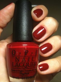 Opi Chick Flick Cherry, Chick Flick, Opi Nail Colors, Red Manicure, Red Polish, Cherry Nails, Fav Color, Red Nail Polish, Super Nails