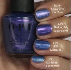 Opi Colors Chart, Opi Ring In The Blue Year, Purple Opi Nail Polish, Opi Dark Blue Nail Polish, Dark Purple Nails Opi, Opi Blue Purple Nail Polish, Cute Simple Nails