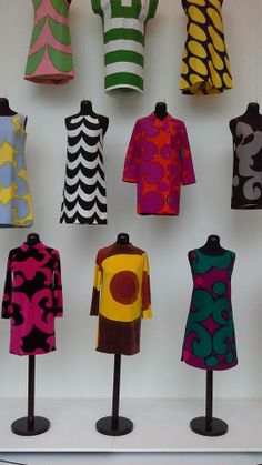 60s Mini Dress, Marimekko Fabric, 1960 Fashion, Design Exhibition, Robes Vintage, Sixties Fashion, Look Retro, Mod Fashion, 1960s Fashion