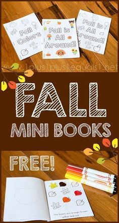 fall mini books with free coloring pages