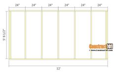 the measurements for a shed frame