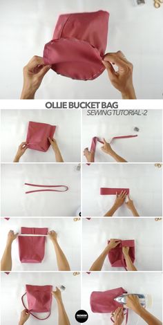 DIY Drawstring Bucket Bag Sewing Tutorial Bucket Bag Tutorial, Bucket Bag Diy, Drawstring Bag Diy, Bucket Bag Pattern, Circle Purse, Sewing Project Ideas