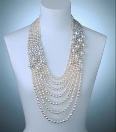 Mikimoto Akoya pearls Necklace Akoya Pearl Necklace, Pearl Statement Necklace, Mikimoto Pearls, Pearl And Lace, Akoya Pearls, Bling Bling, Pearl Jewelry