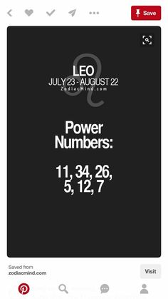 the power numbers page for leo and july 23, 2013 at 2 53 pm est