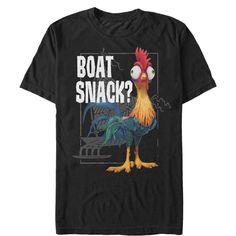 Mens - Disney Moana Hei Hei Boat Snack - Black - 4XL Moana Chicken, Hei Hei Moana, Moana Boat, Boat Snacks, Moana Shirt, Disney Tee Shirts, Disney Tee, Hei Hei, Disney Moana