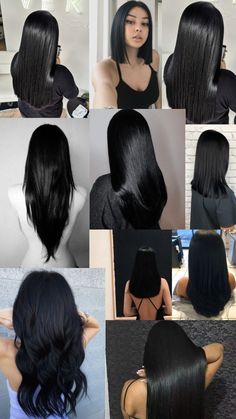 Long To Short Haircut, Hair Styles For Girls, Hairstyles Simple, Black Hair Aesthetic, Jet Black Hair, Haircuts For Medium Hair, Haircuts Straight Hair, Hair Makeover, Short Haircut