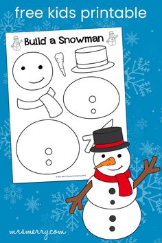 build ahttps://www.mrsmerry.com/build-a-snowman-free-printables-activity/ snowman free printable Snowman Crafts For Kindergarten, Build A Snowman Template Free Printables, Frosty The Snowman Activities For Kids, Build A Snowman Craft, Snowman Craft For Kindergarten, Build Your Own Snowman Printable, Sneezy The Snowman Craft, Build Your Own Snowman